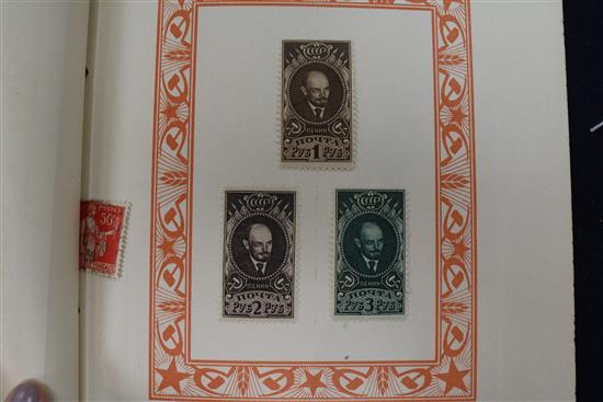 An album of Soviet stamps, 1928
